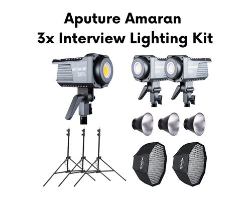 Aputure Amaran 3x Light Kit (1x 200D & 2x 100D)-image